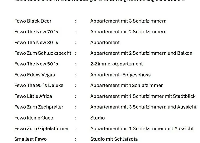 Fewo's Ahrend アパート